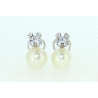 PENDIENTES EN ORO BLANCO CON PERLA