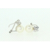 PENDIENTES EN ORO BLANCO CON PERLA