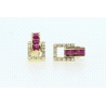 PENDIENTES CON CIRCONITAS Y RUBIES