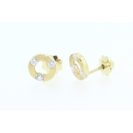 PENDIENTES EN ORO CON CIRCONITAS