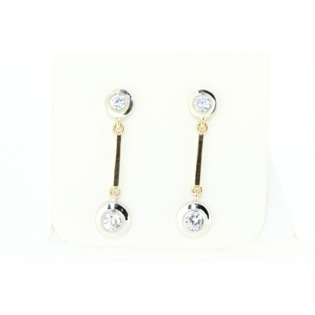 PENDIENTES EN ORO CON CIRCONITAS