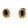 PENDIENTE CON RUBIES ROJOS-ANARANJADOS