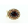 PENDIENTE CON RUBIES ROJOS-ANARANJADOS