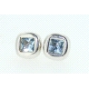 PENDIENTES EN ORO CON TOPACIOS AZULES