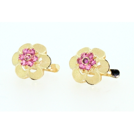 PENDIENTES EN ORO CON RUBIES