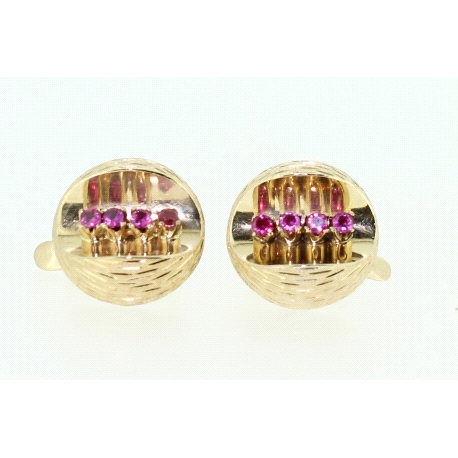 PENDIENTES EN ORO CON 0,25CT EN RUBIES