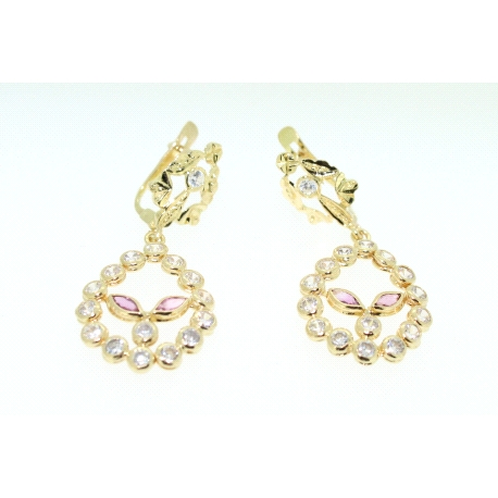 PENDIENTES CON CIRCONITAS Y RUBIES