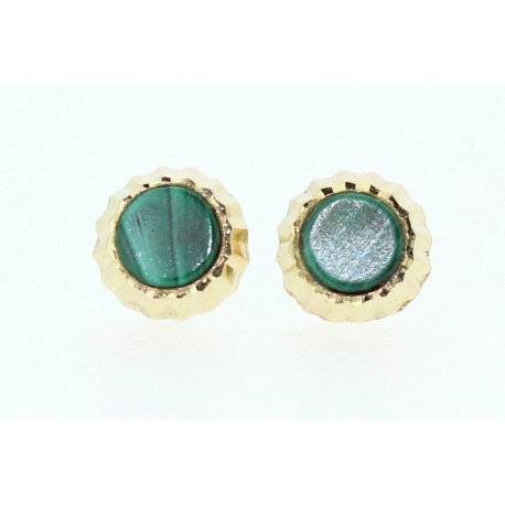 PENDIENTES EN ORO DE 18KT CON JADE