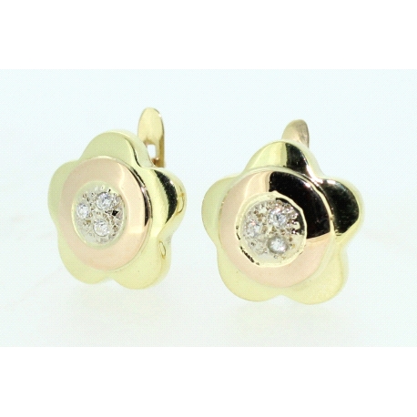 PENDIENTES EN ORO DE 18KT CON CIRCONITAS