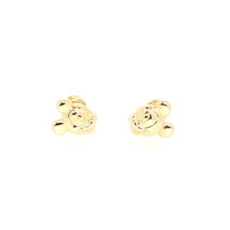 PENDIENTES MICKEY EN ORO DE 18 KT