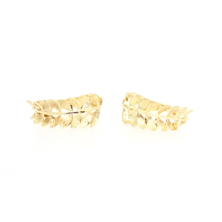 PENDIENTES MODELO HOJA EN ORO DE 18 KT