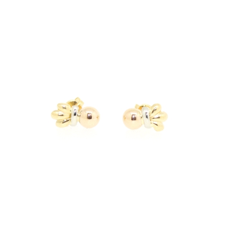 PENDIENTES EN TRES OROS DE 18 KT