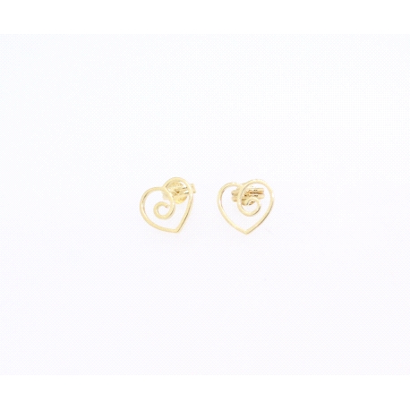 PENDIENTES CORAZON EN ORO