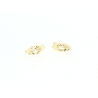 PENDIENTES HOJA EN ORO DE  18 KT