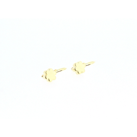 PENDIENTES FLOR EN ORO DE 18 KT