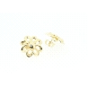 PENDIENTES FLOR EN ORO DE 18 KT