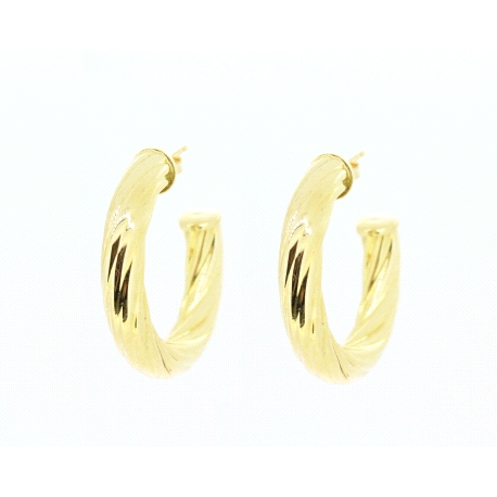 PENDIENTES ARO EN ORO DE 18KT.