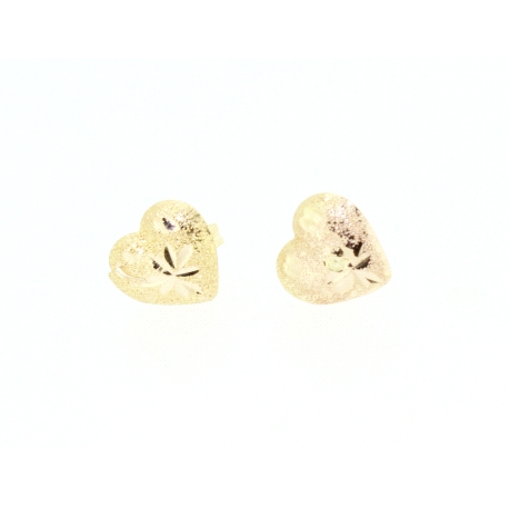 PENDIENTES CORAZON EN ORO DE 14KT