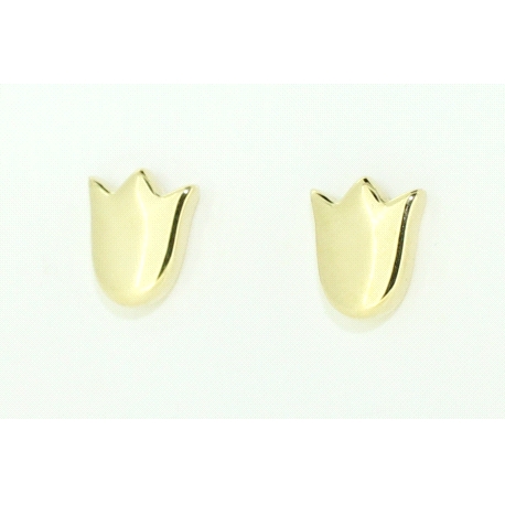 PENDIENTES TULIPANES EN ORO DE 18KT