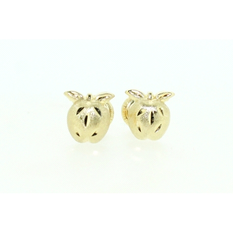 PENDIENTES MANZANA EN ORO DE 18KT