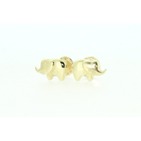 PENDIENTES ELEFANTE EN ORO DE 18KT