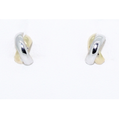 PENDIENTES EN ORO BLANCO Y AMARILLO