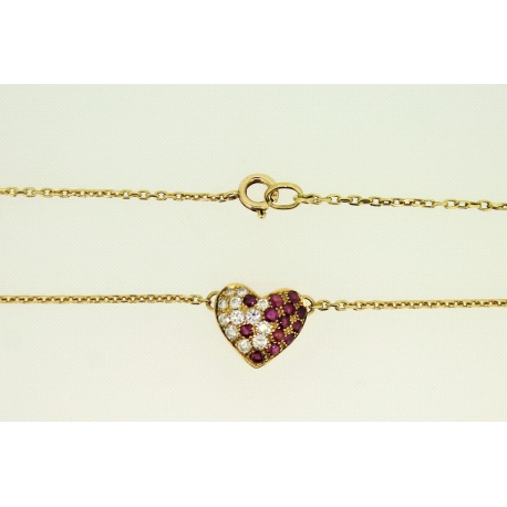 GARGANTILLA CON BRILLANTES Y RUBIES