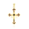 CRUZ DE LA VICTORIA EN ORO CON ZAFIROS, RUBIES Y ESMERALDA