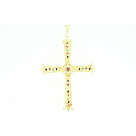 CRUZ DE LA VICTORIA CON GEMAS PRECIOSAS