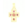 CRUZ EN ORO DE 18KT CON RUBIES