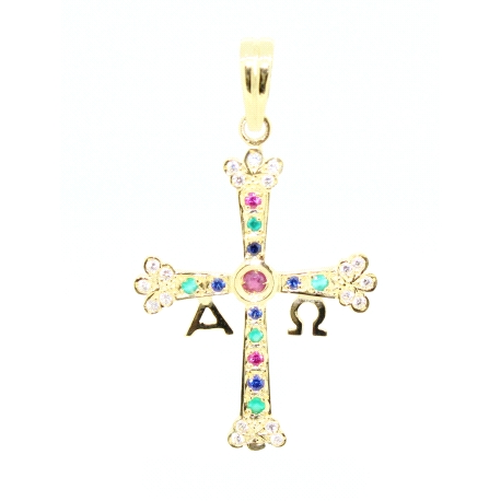 CRUZ DE LA VICTORIA CON GEMAS PRECIOSAS