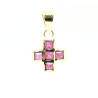 CRUZ EN ORO DE 18KT CON RUBIES