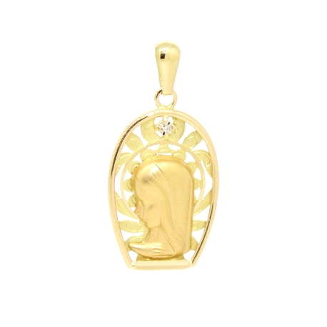 COLGANTE VIRGEN CON DIAMANTE DE 0,01CT