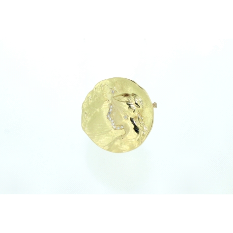 COLGANTE/BROCHE CON 0,12CT EN DIAMANTES