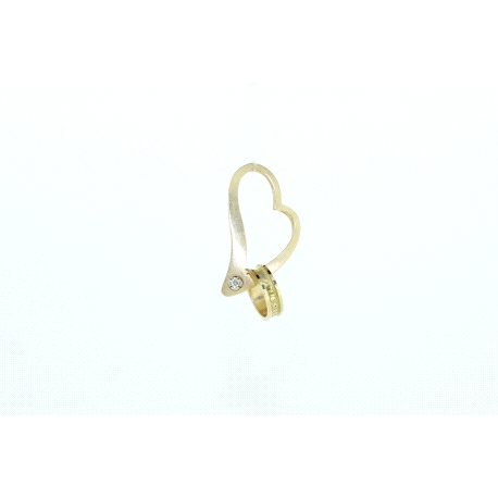 COLGANTE CORAZON CON BRILLANTE 0,02CT