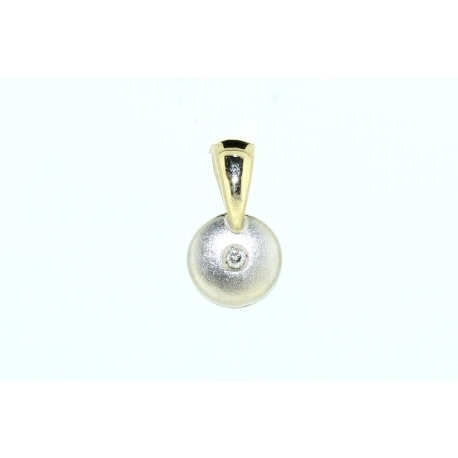 COLGANTE EN ORO CON BRILLANTE DE 0,02CT