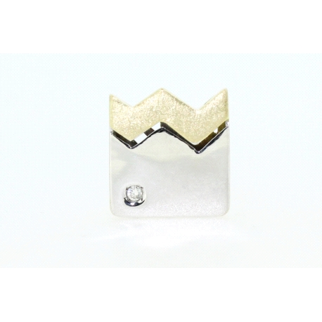 COLGANTE EN ORO CON BRILLANTE DE 0,02CT