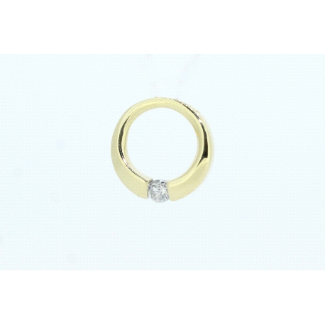 COLGANTE EN ORO CON BRILLANTE DE 0,21CT