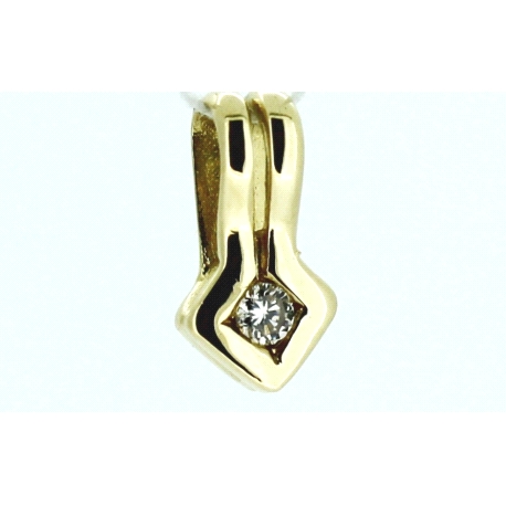 COLGANTE EN ORO CON BRILLANTE DE 0,03 CT