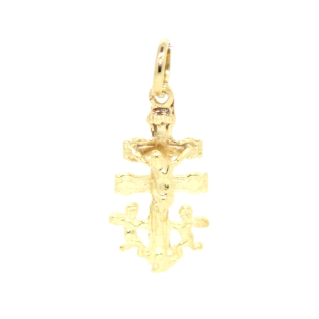 CRUZ DE CARAVACA EN ORO DE 18 KT