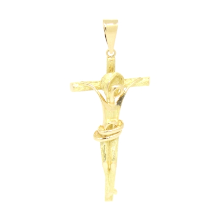 CRUZ CON CRISTO EN ORO DE 18 KT