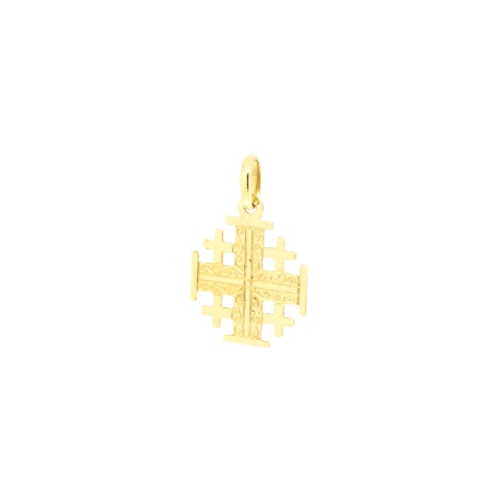 CRUZ DE JERUSALEN EN ORO DE 18KT