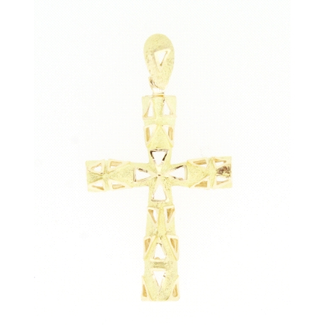 CRUZ DE DISEÑO EN ORO DE 18KT