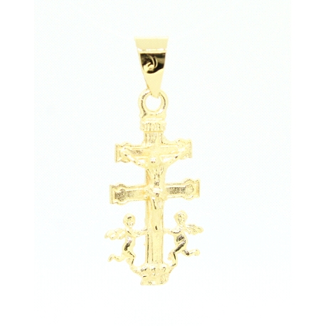 CRUZ DE CARAVACA EN ORO DE 18KT