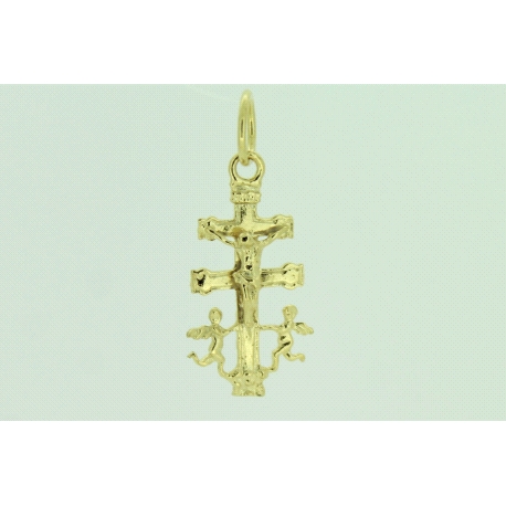 CRUZ DE CARAVACA EN ORO DE 18KT
