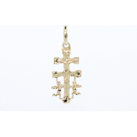 CRUZ DE CARAVACA EN ORO DE 18KT
