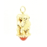 COLGANTE MONOS EN ORO DE 18KT CON CORAL