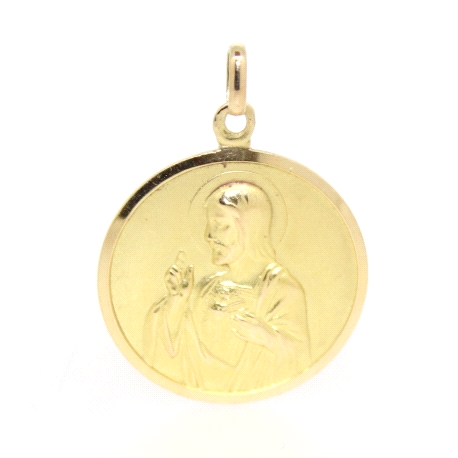 MEDALLA EN ORO CON VIRGEN DE LA INMACULADA Y JESUS