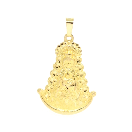 COLGANTE VIRGEN DEL ROCIO EN ORO DE 18 KT