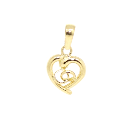 COLGANTE CORAZON EN ORO DE 18 KT